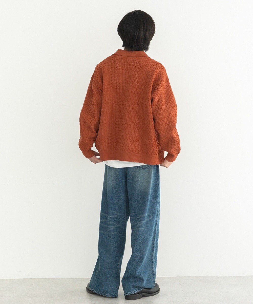 CRAFT STANDARD BOUTIQUE 柄編みニットシャツカーディガン 