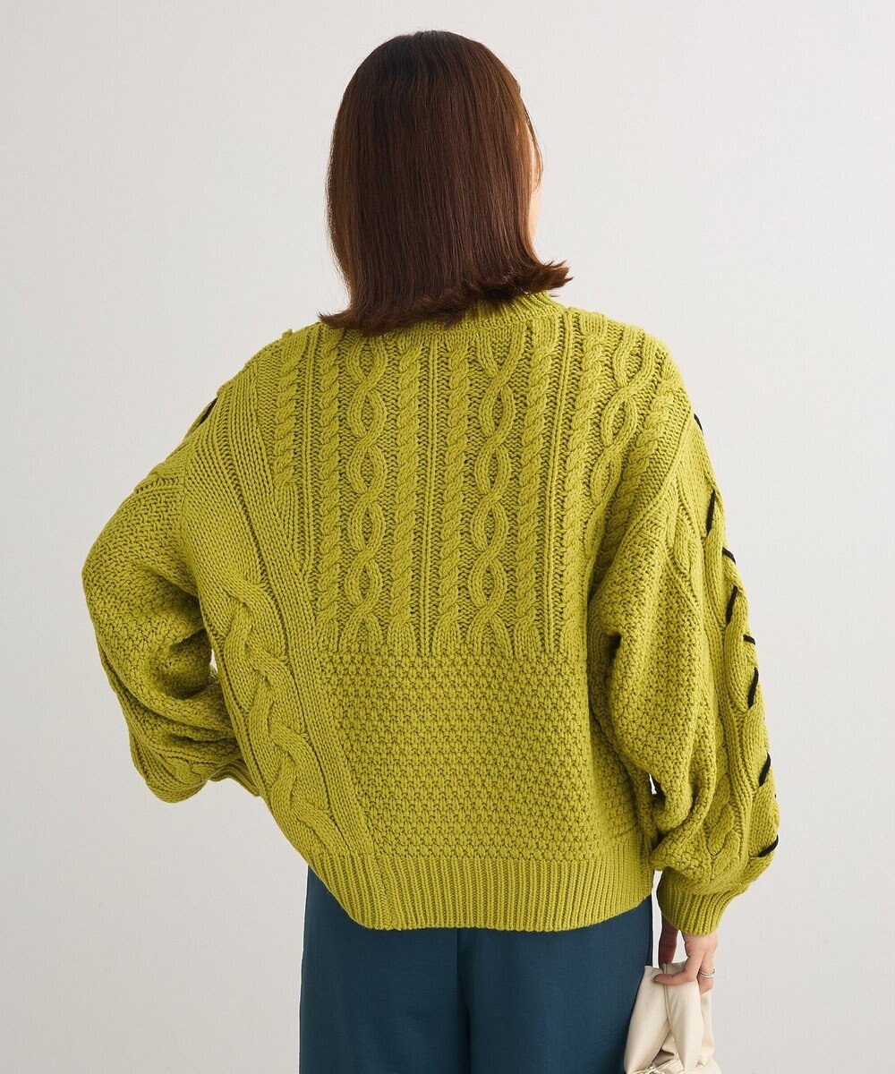 Green Parks 変形ケーブルニットプルオーバー 