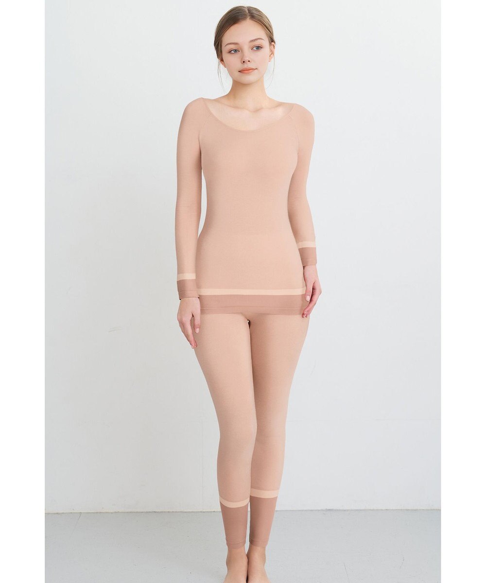 WACOAL あったかインナー よく伸びる生地 袖丈調節可能(7分袖~9分袖) 保温性(身生地) 9分袖 長袖 【360°ラクストレッチ】 レディース CLD371 /ワコール 