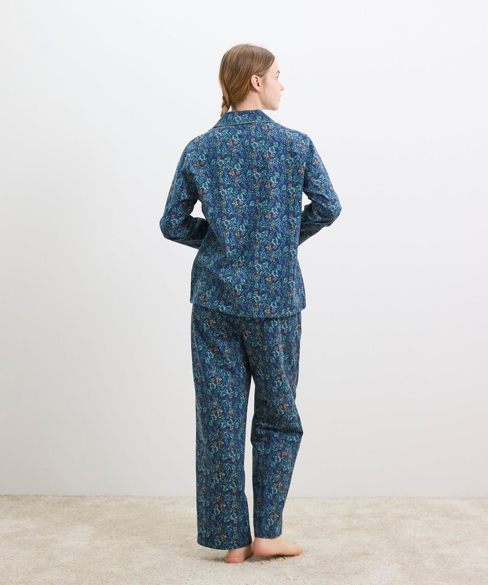 une nana cool 【綿100%】ビエラ微起毛小花柄 長袖開襟パジャマ 