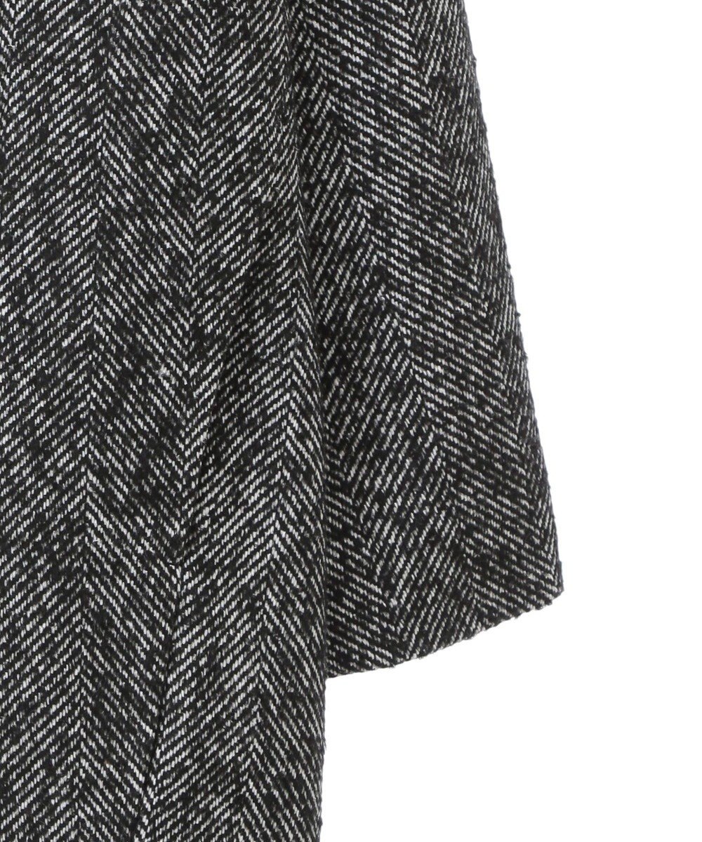 Green Parks ヘリンボーンノーカラーコート 