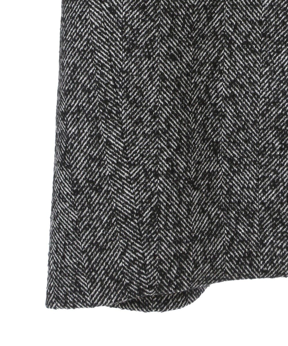 Green Parks ヘリンボーンノーカラーコート 