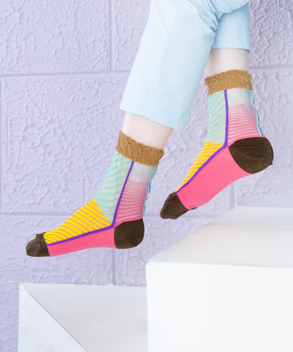 COQ しまうま シアーストライプソックス 