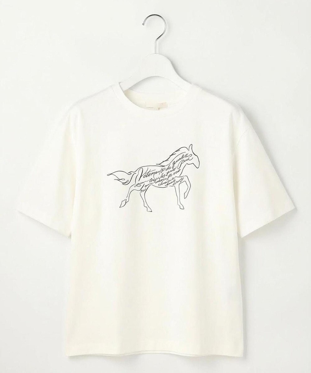 自由区 L ホースモチーフロゴ Tシャツ 