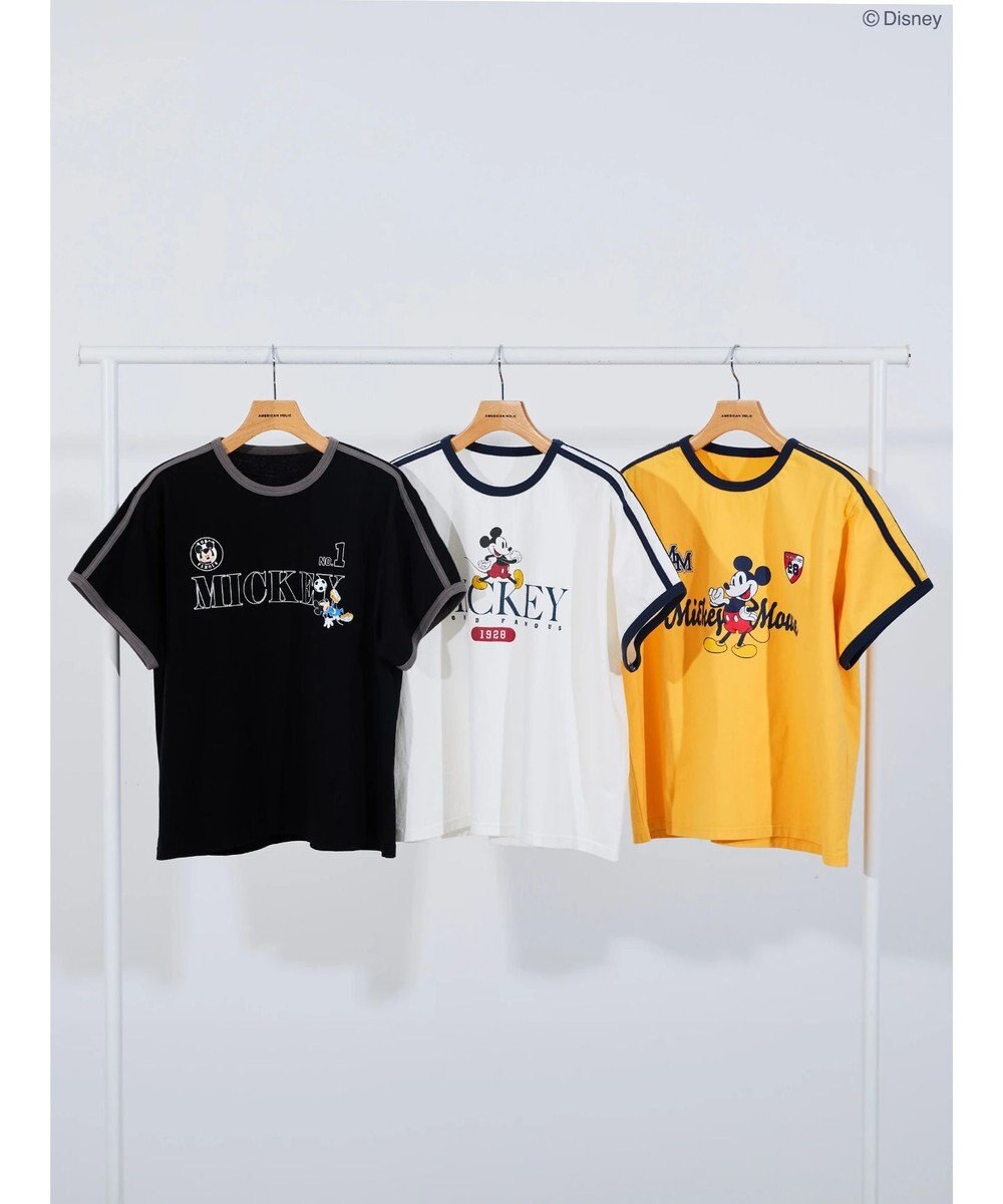 AMERICAN HOLIC ラインＴシャツ　Ｙｅｌｌｏｗ／Ｄｉｓｎｅｙ 