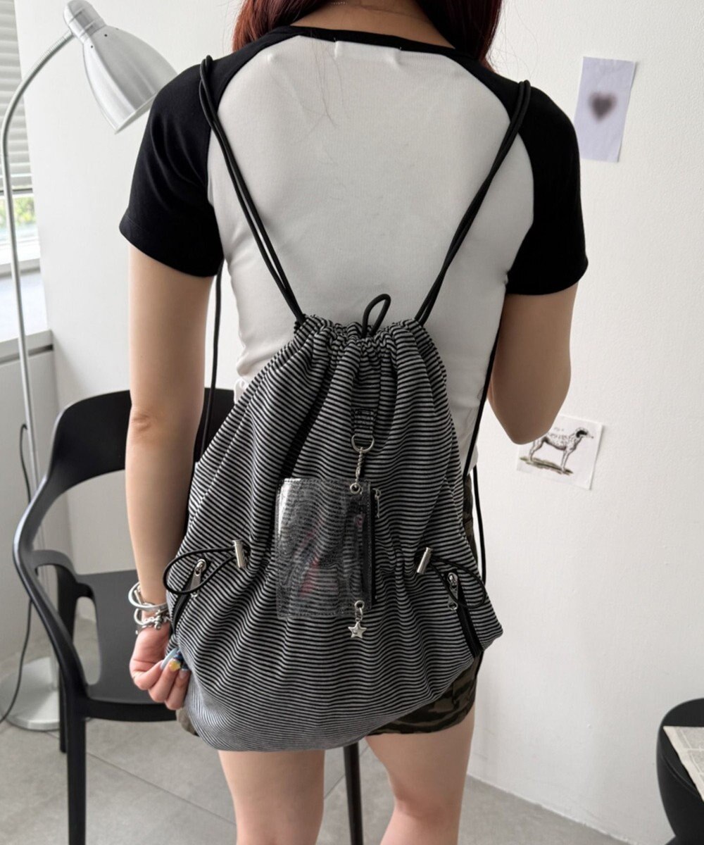 WEGO クリアポーチ付きナップサック 