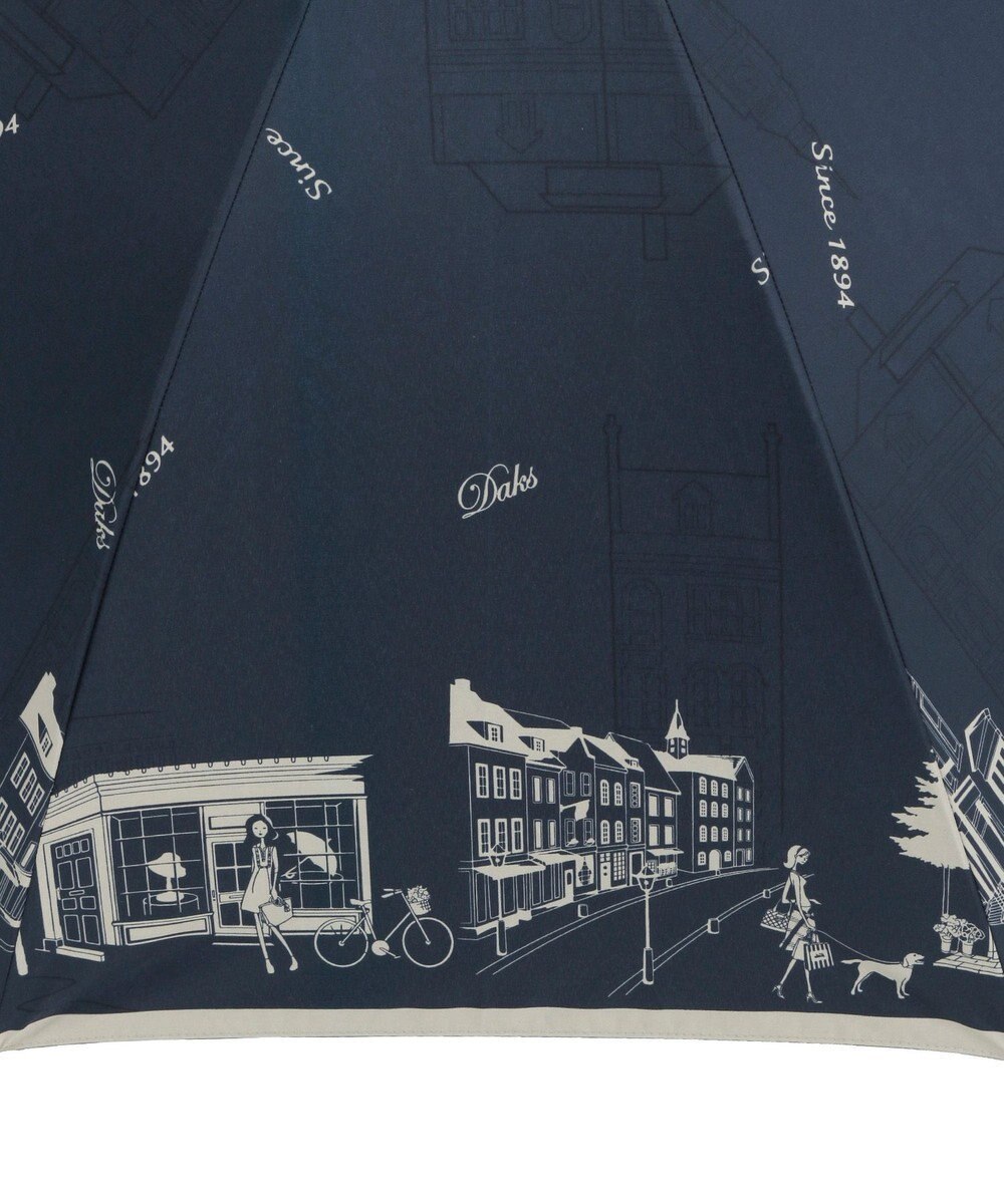 MOONBAT DAKS(ダックス) 晴雨兼用日傘 長傘 街並み フワクール生地使用 