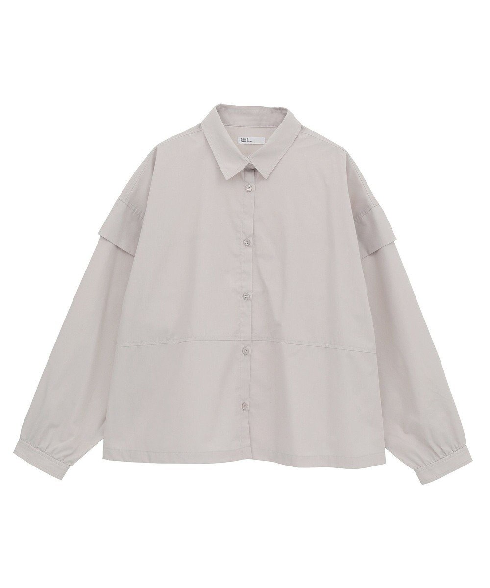 CRAFT STANDARD BOUTIQUE パネルデザインワイドシャツ 