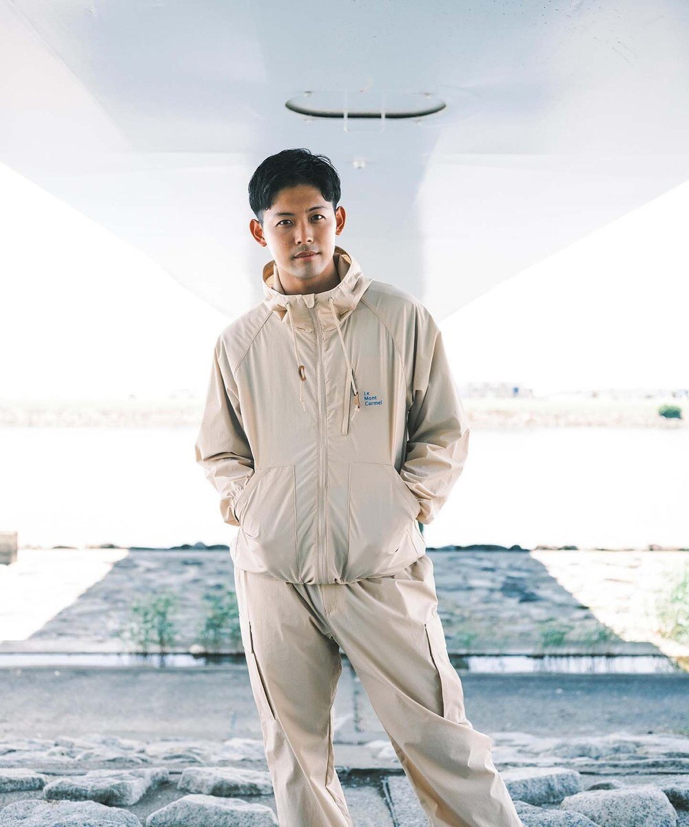 SHARE PARK MENS 【撥水・UVカット・ストレッチ・軽量 】パッカブルマウンテンパーカー（Lサイズ） 