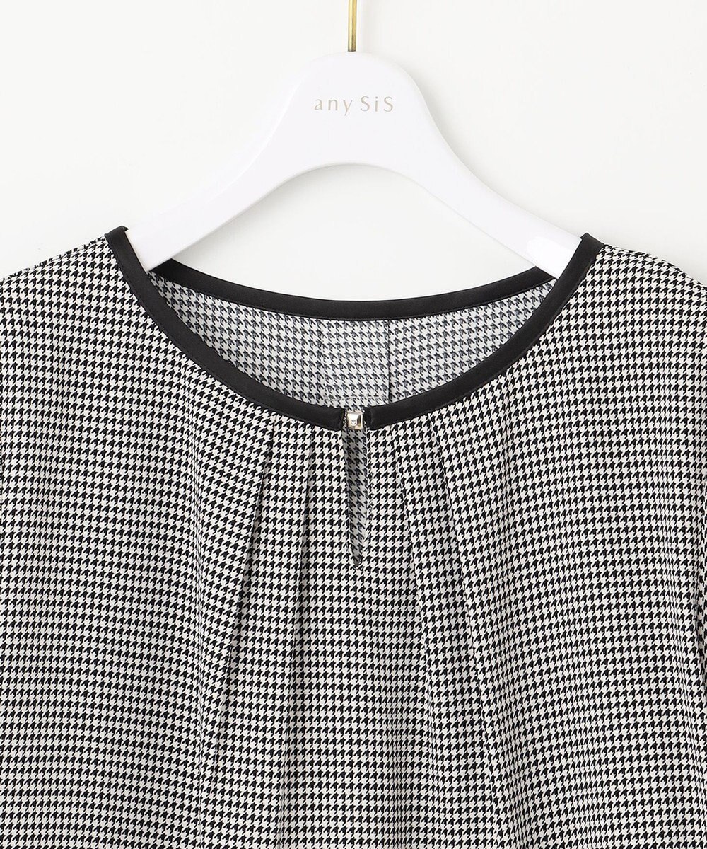 ANY SIS 【洗える】 バイカラータック ブラウス 