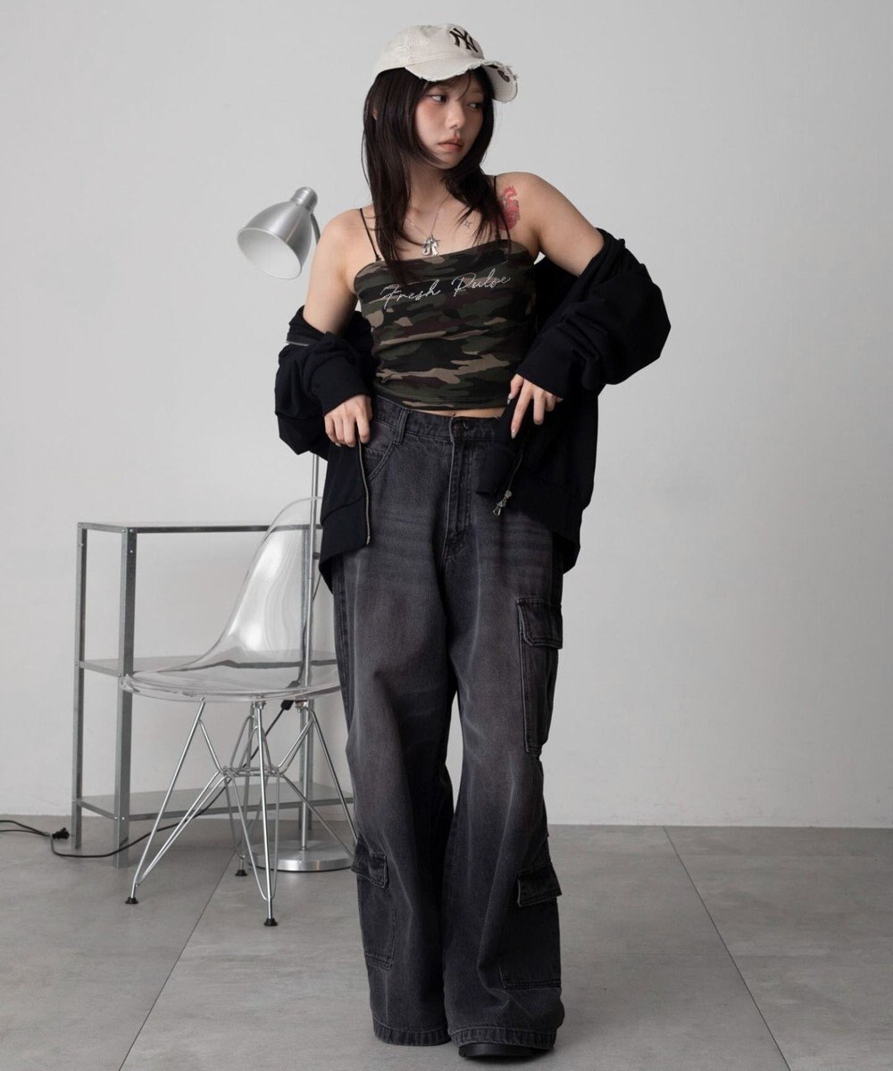 WEGO グラフィックカップインショートキャミ 