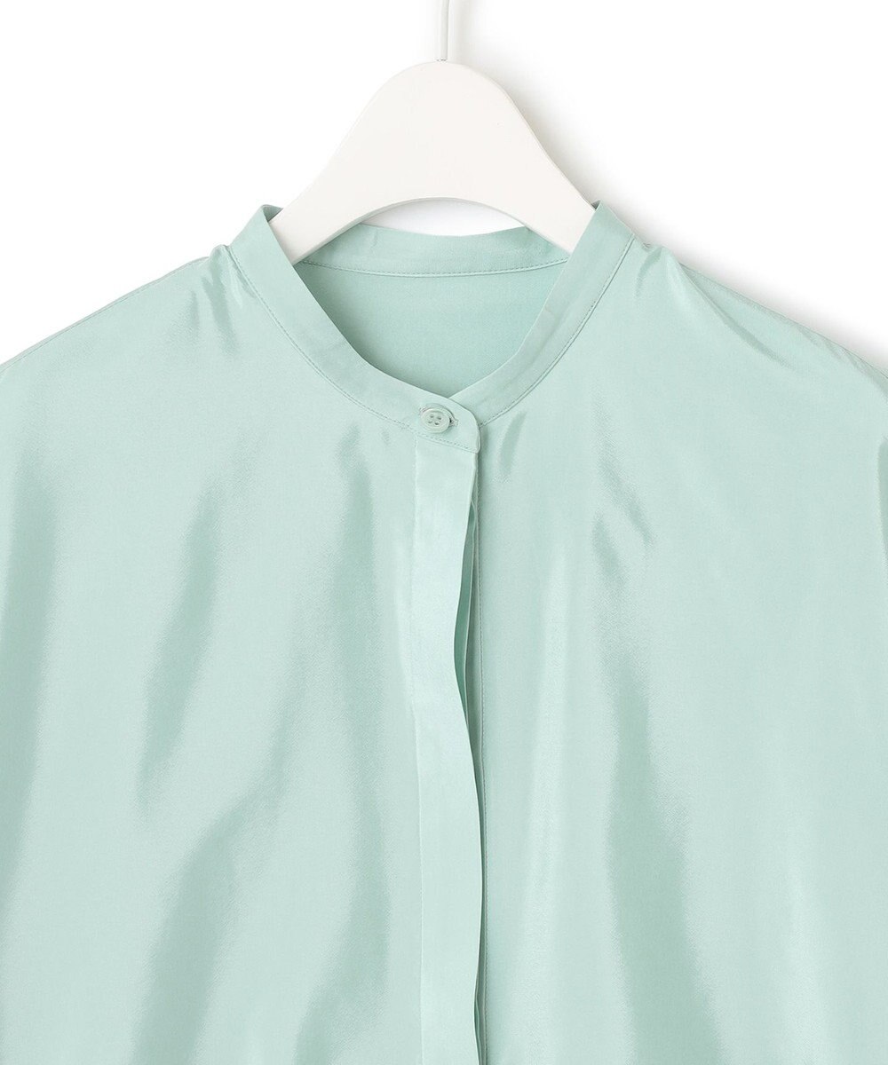 ICB 【洗える】ヌーディスローン  バンドカラーブラウス 