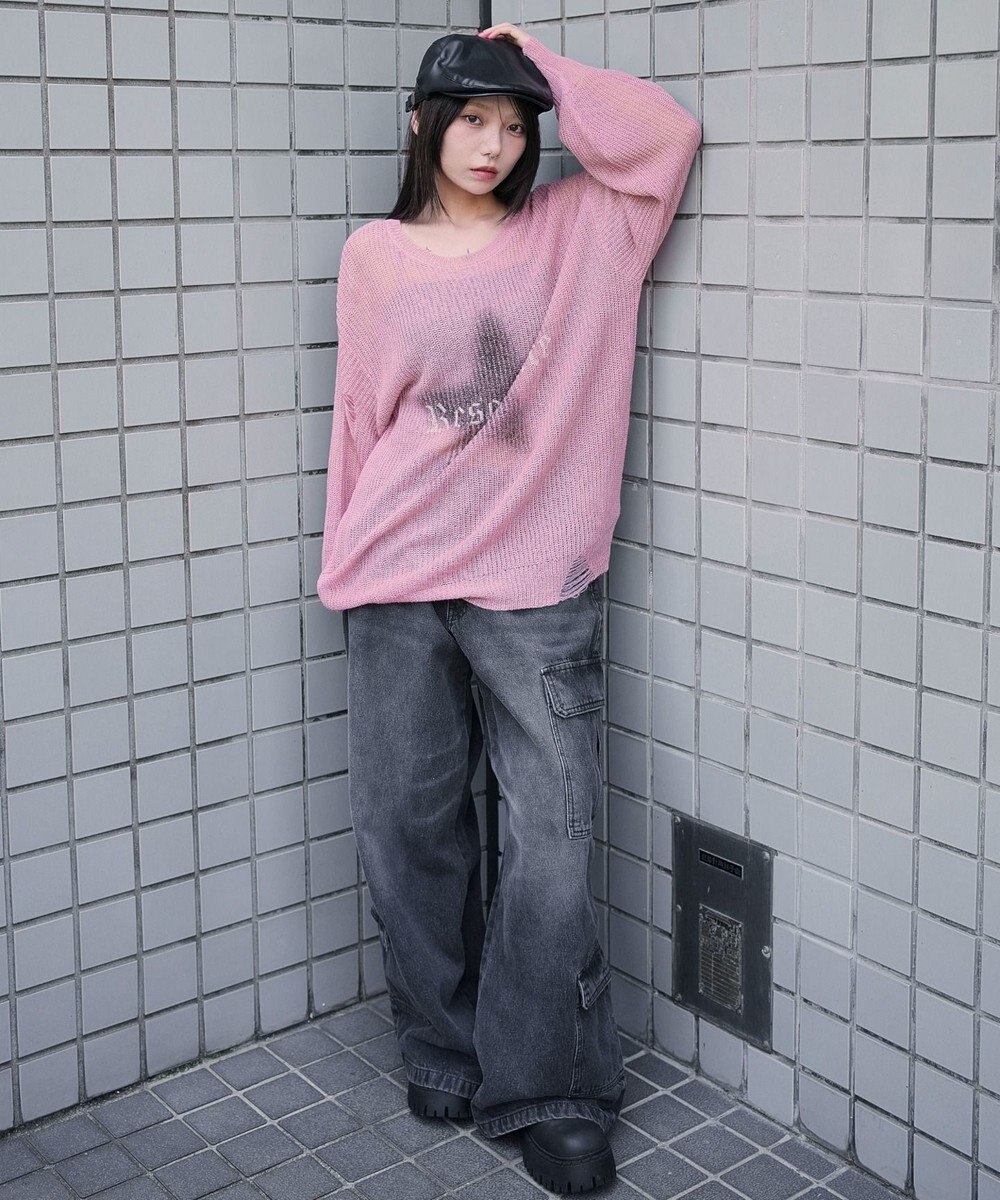 WEGO モヘアタッチスターBIGニット 