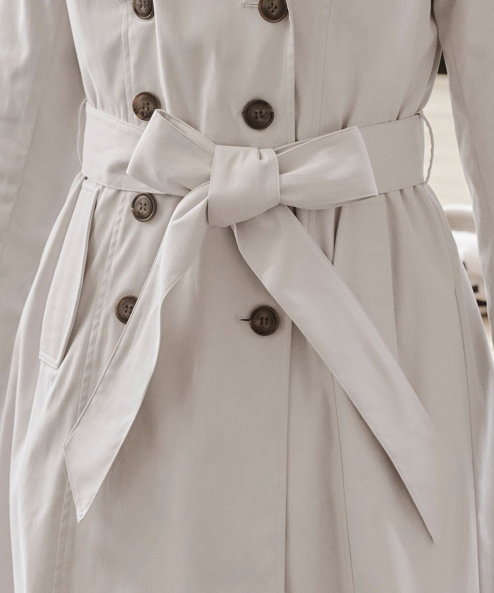 Tiaclasse L 【洗える】リボンベルト付きトレンチコート 