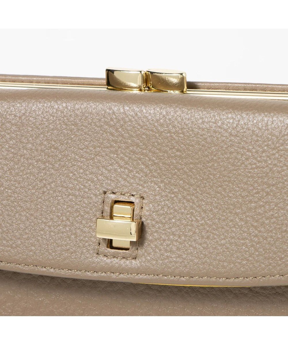 UNBILLION perche カラーコンビレザーかぶせ外がま口長財布 