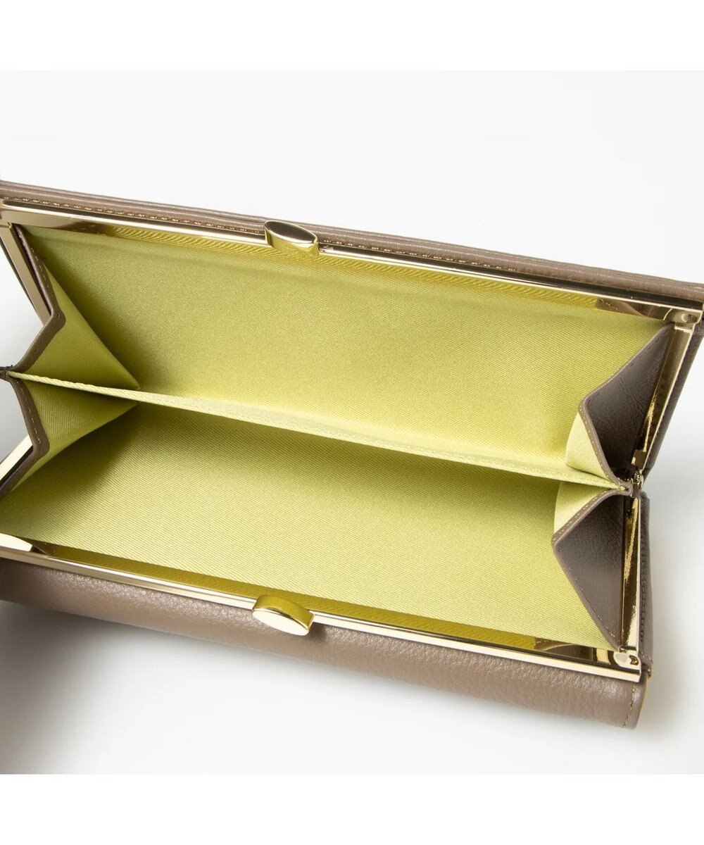 UNBILLION perche カラーコンビレザーかぶせ外がま口長財布 