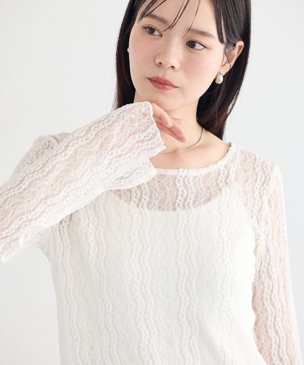 earth music&ecology レースプルオーバー 