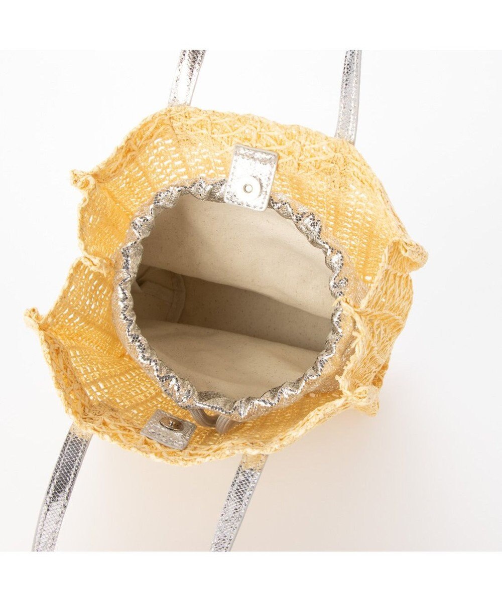 UNBILLION カシュカシュ cachecache / 透かし編みスクエアトートバッグ 