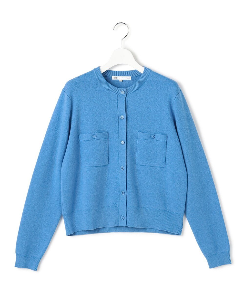 23区 L 【滝沢眞規子さん着用】コットンカシミヤ ポケット カーディガン 