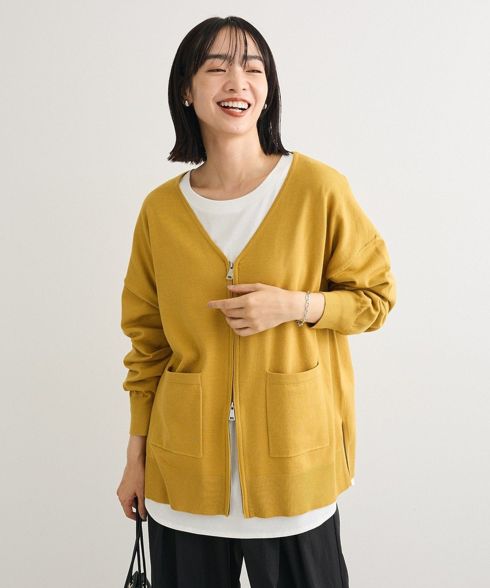 Green Parks アンチピリングゆるｚｉｐカーディガン 