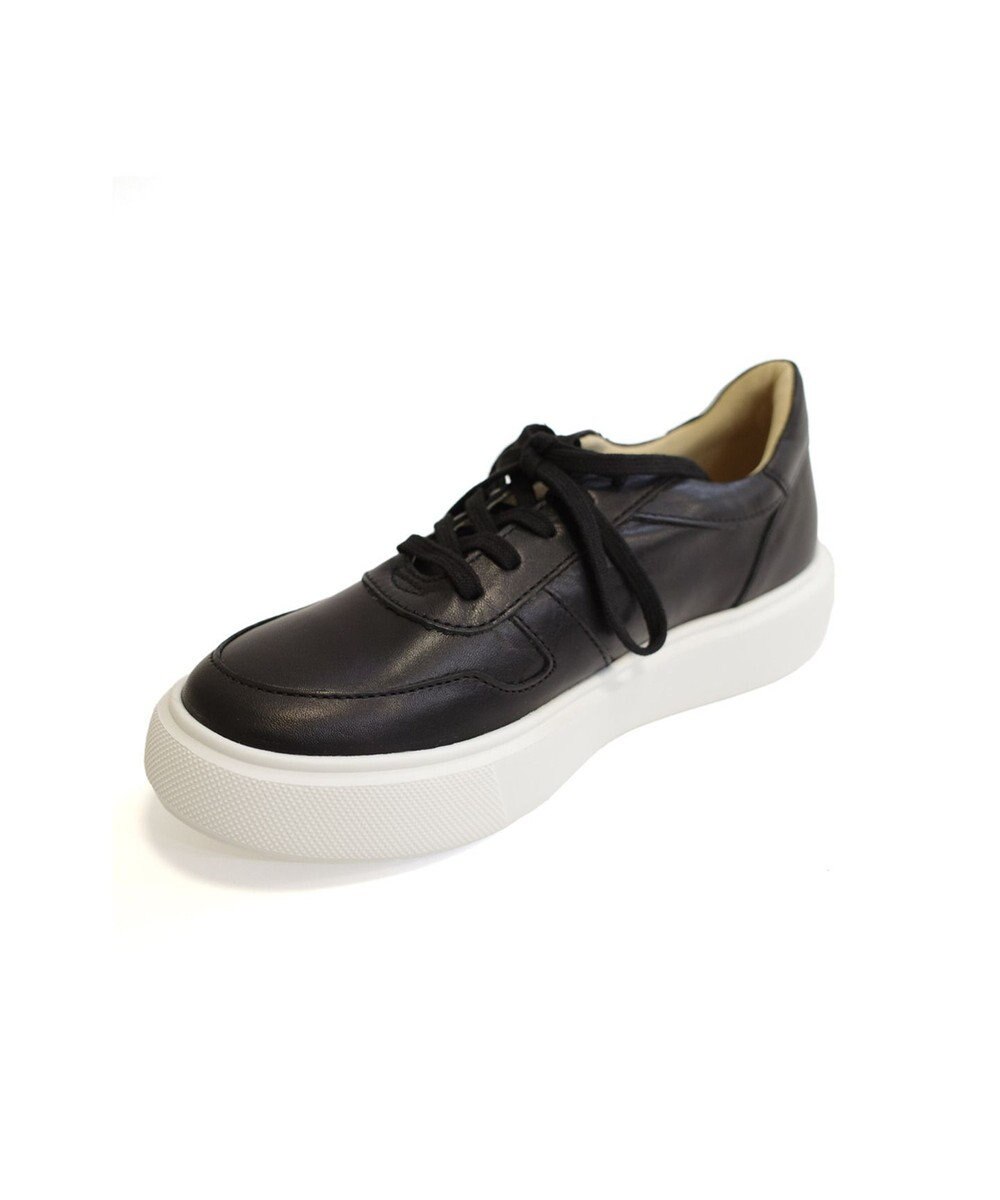 Pointer 日本製 本革軽量 大人厚底スニーカー 