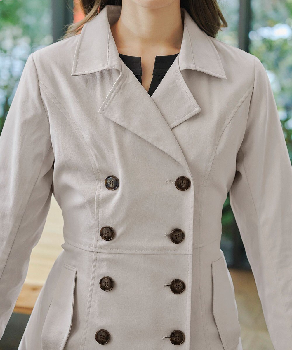 Tiaclasse L 【洗える】リボンベルト付きトレンチコート 