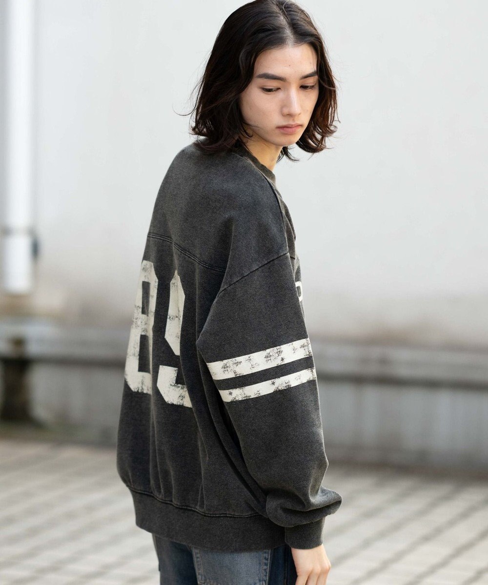 WEGO 【ユニセックス着用ITEM】ケミカルウォッシュナンバリングプルオーバー 