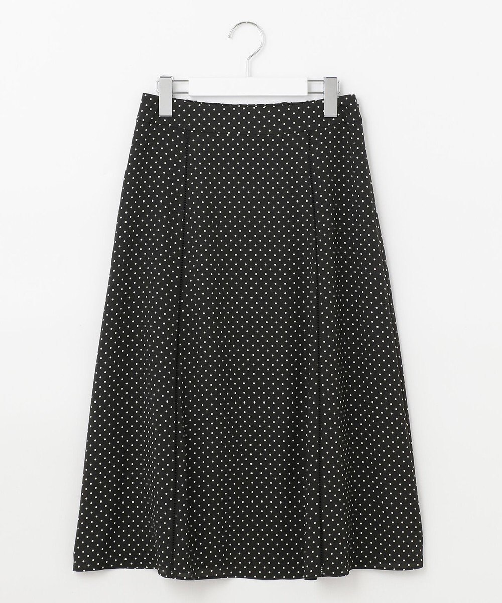 J.PRESS LADIES 【洗える】 ドットプリント フレアー スカート 