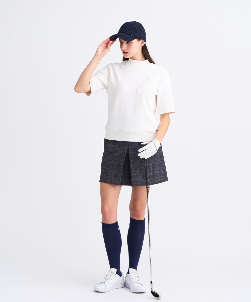 23区GOLF 【WOMEN】ライトダンボールストレッチモックネック 