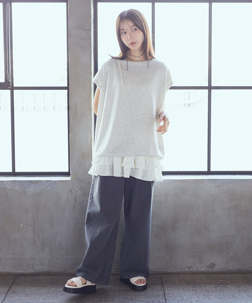 earth music&ecology 裾フリルキャミワンピース 