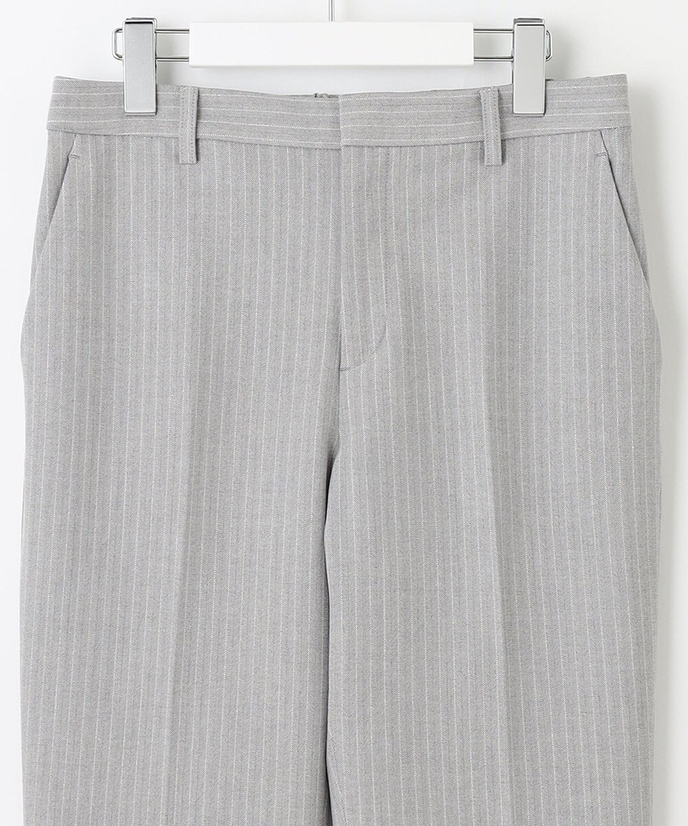 自由区 【XSサイズ～/洗える】TRギャバ ストライプ テーパードパンツ 