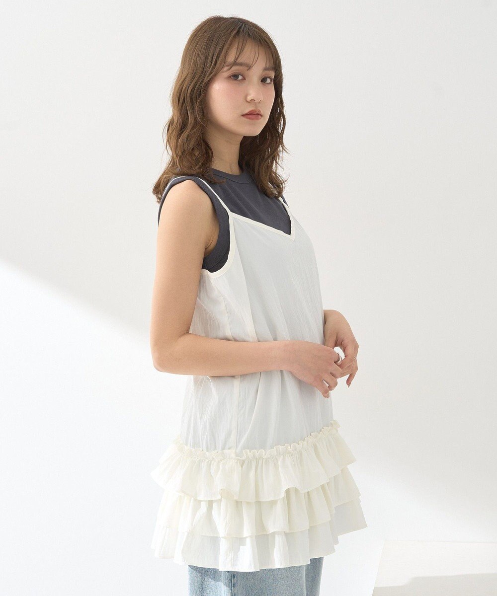 earth music&ecology 裾フリルキャミワンピース 