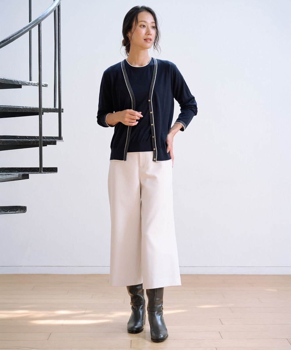 J.PRESS LADIES 【WEB限定カラーあり】ツムギートflannel クロップド パンツ 
