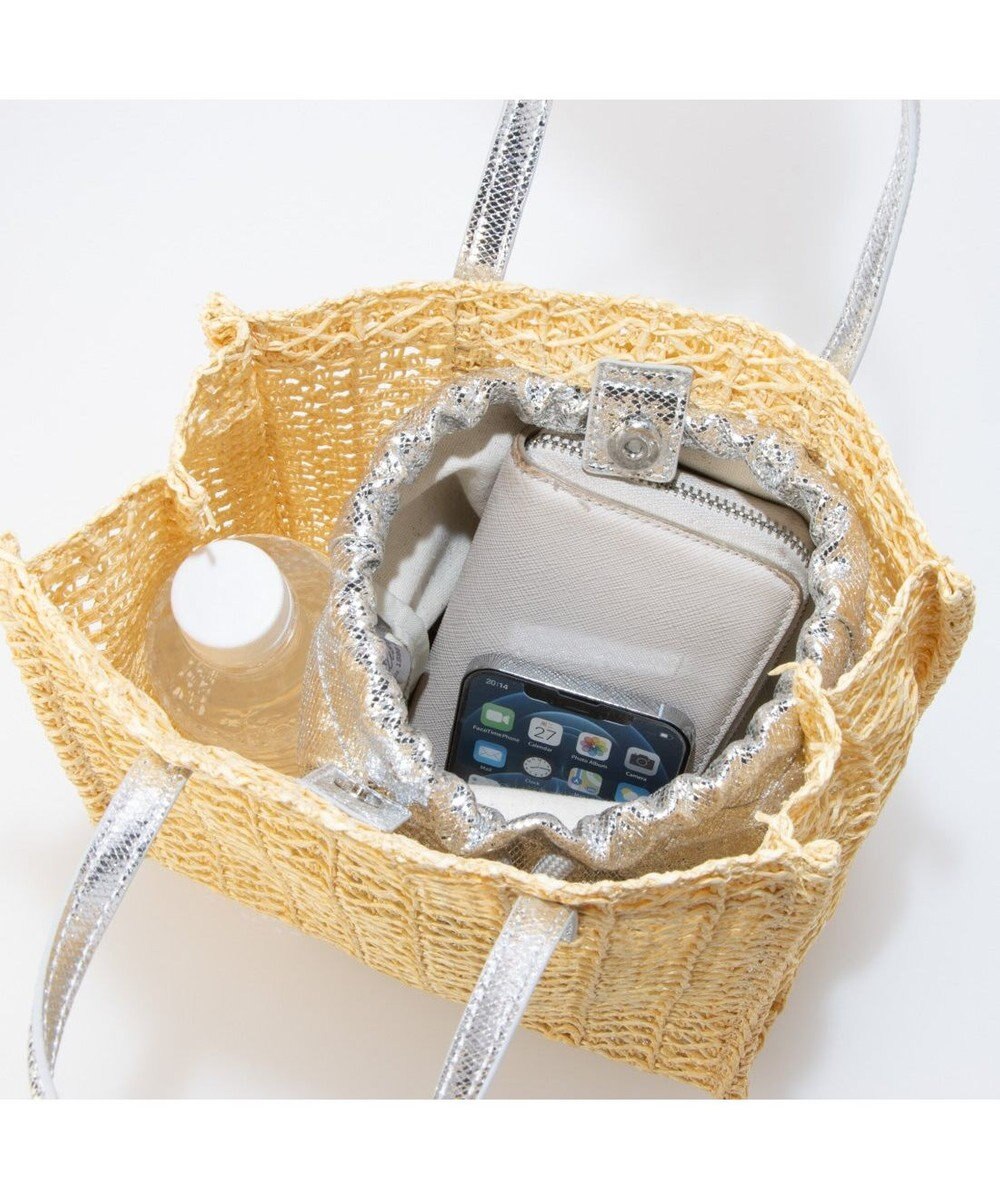 UNBILLION カシュカシュ cachecache / 透かし編みスクエアトートバッグ 