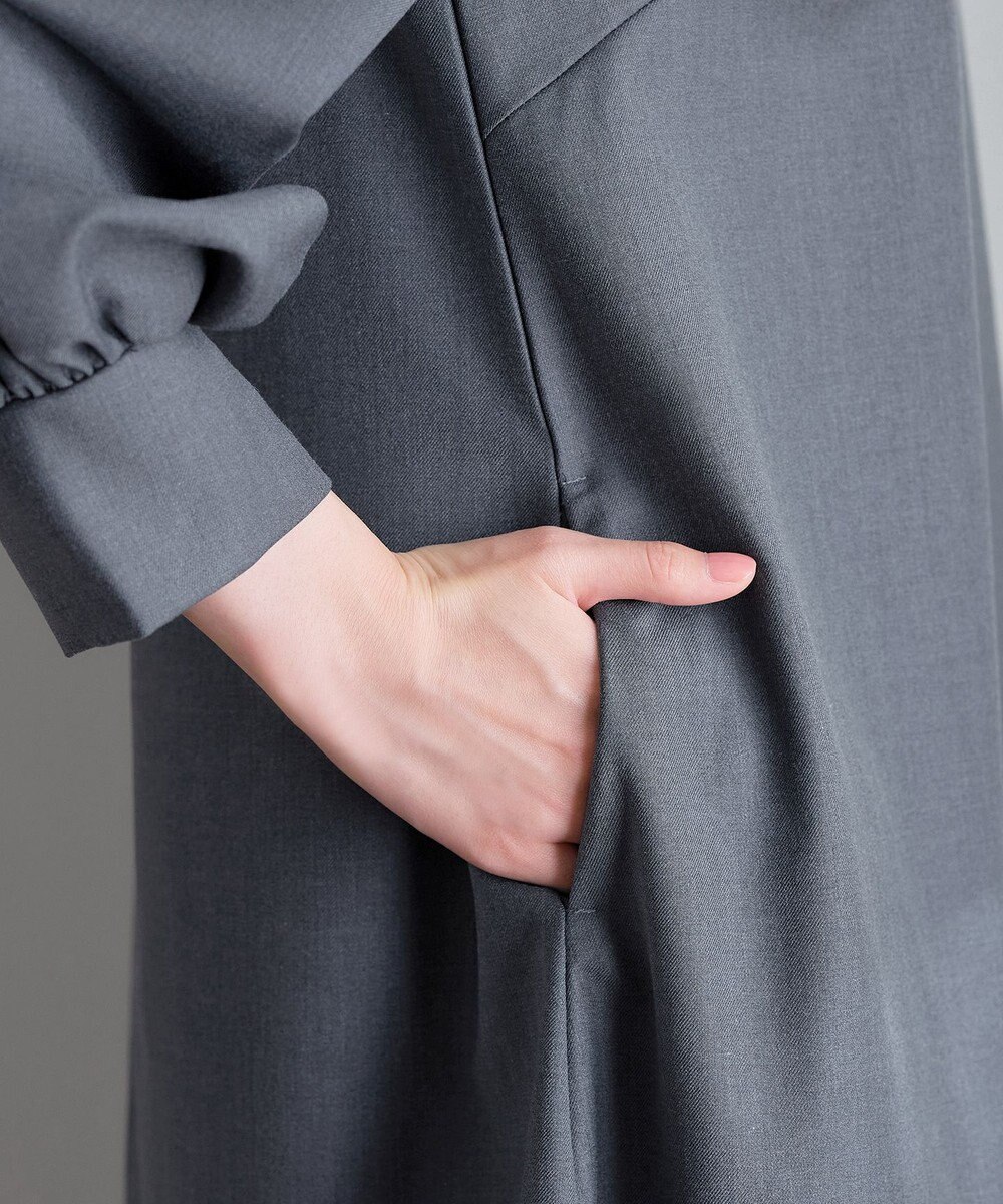 Tiaclasse L 裾フレアパフスリーブワンピース 