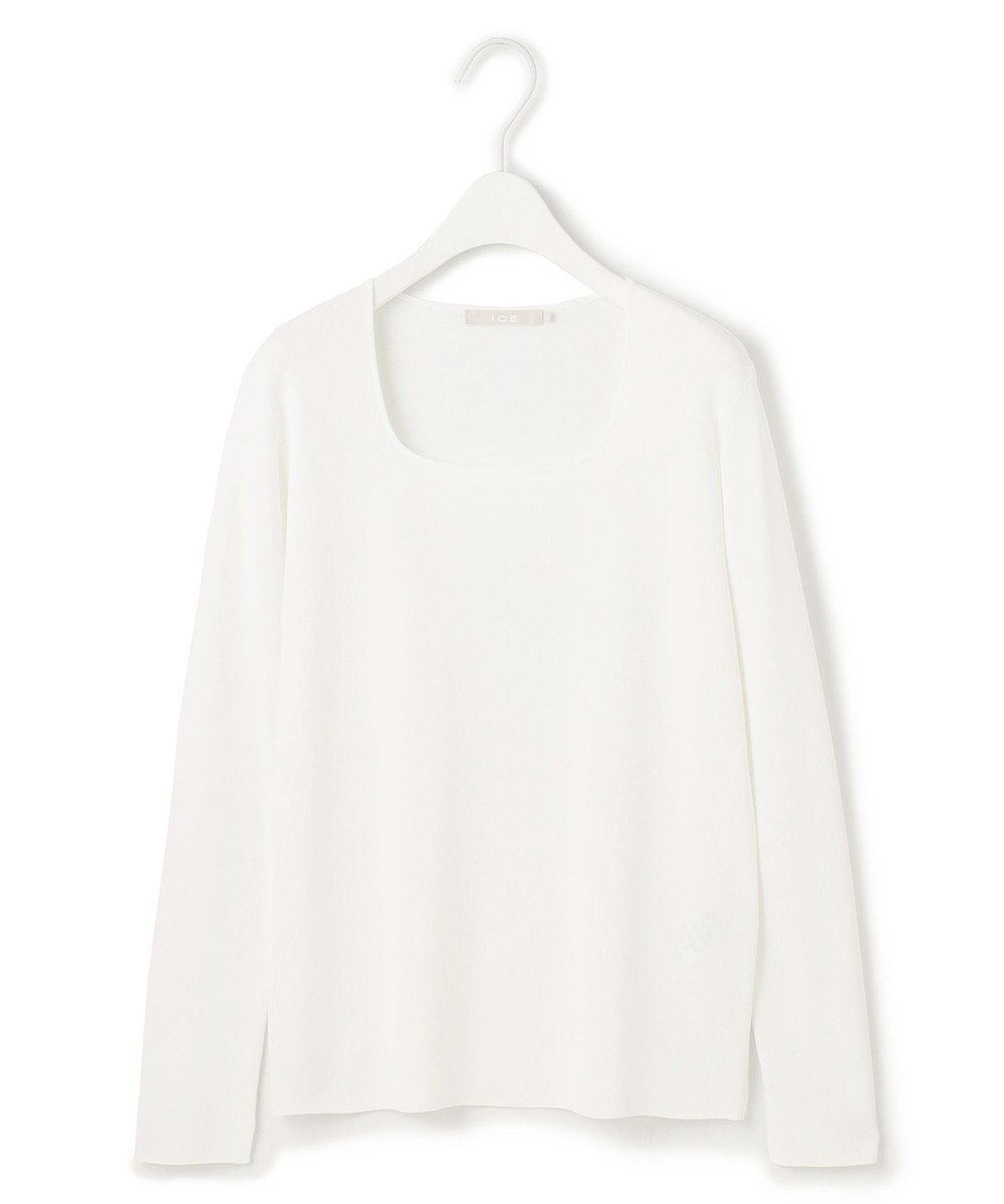 ICB 【洗える】 シンセティックフルニードル ニットプルオーバー 