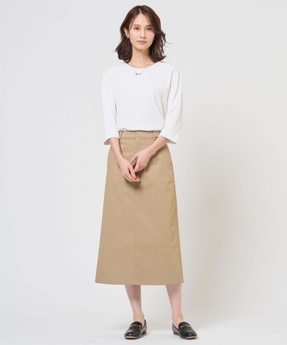 J.PRESS LADIES L 針抜きフライス クルーネック カットソー 