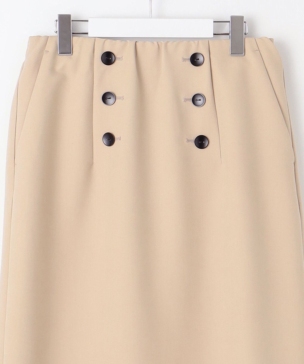 自由区 【洗える】オックスストレッチストレート スカート 