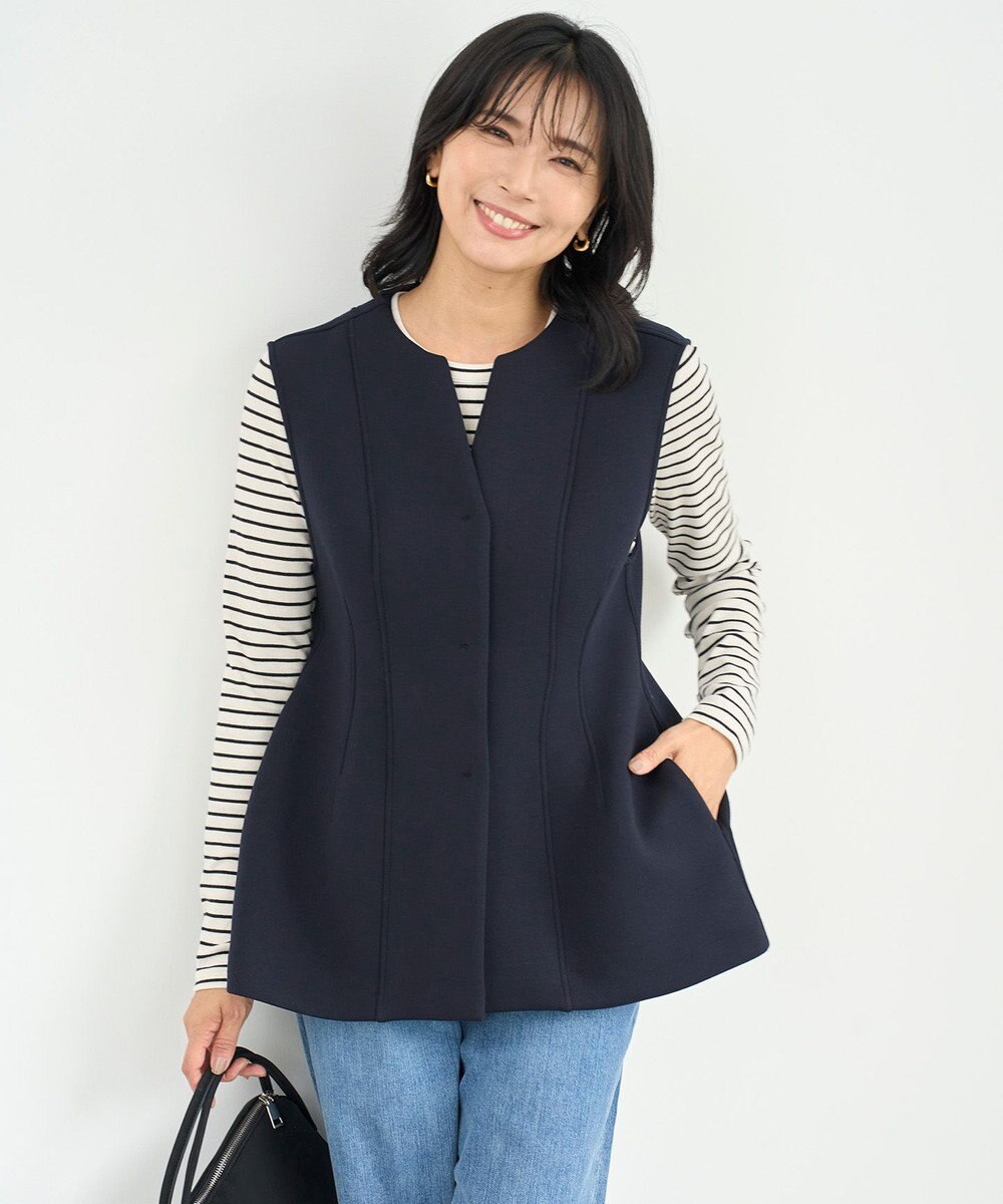 UNFILO コットンカシミヤ クルーネックカットソー 