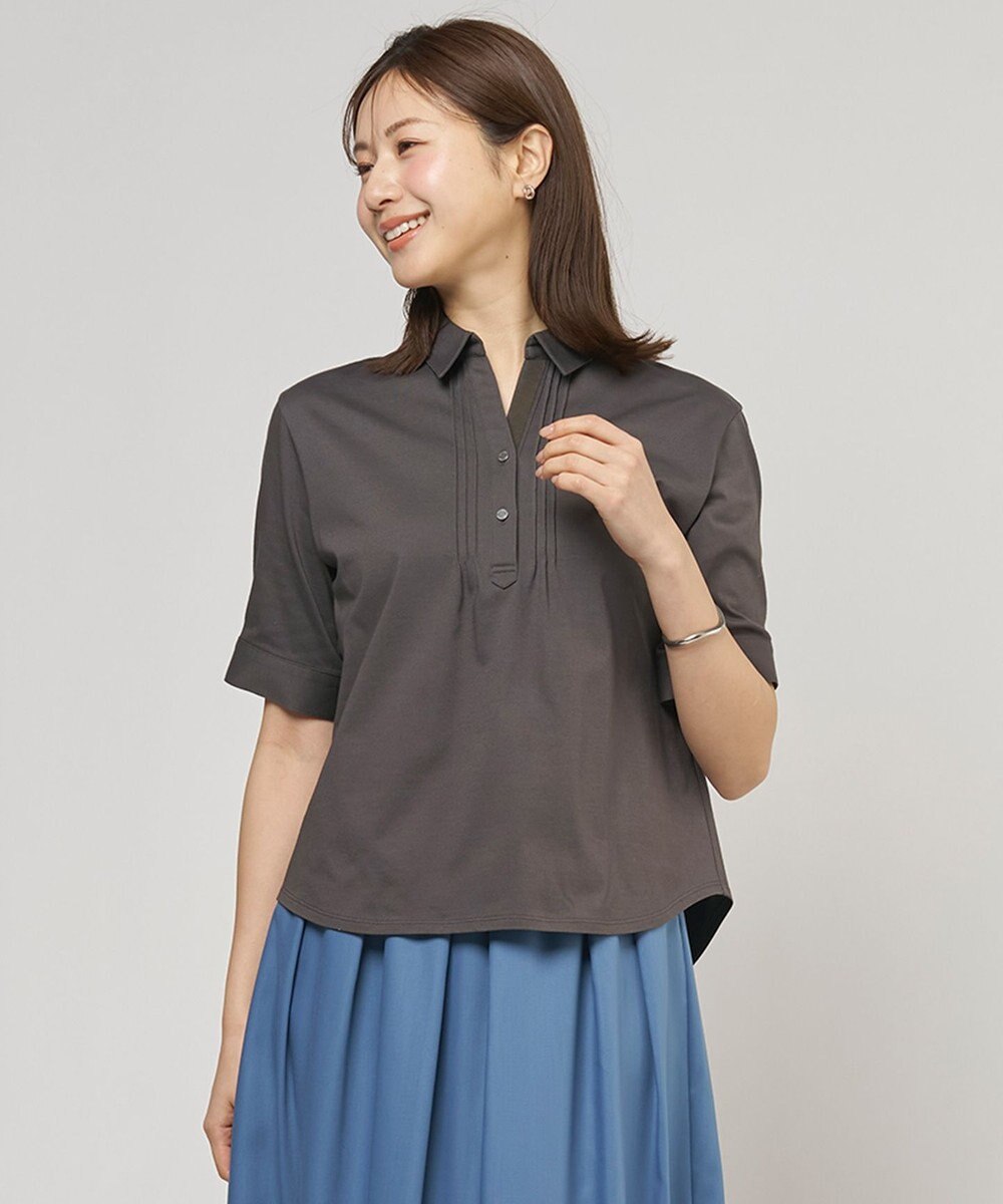 J.PRESS LADIES ドライコットン ポロ カットソー 