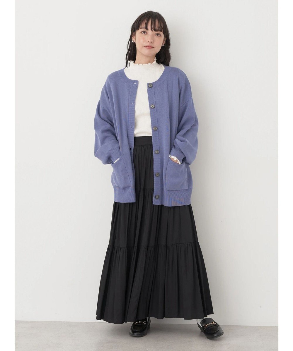 earth music&ecology チェーンリブハイネックプルオーバー 