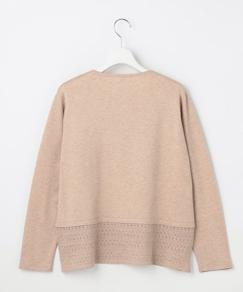 J.PRESS LADIES L Vis/Peスパーク レースデザイン ニット 