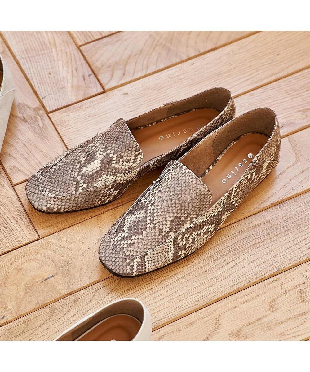 MODE ET JACOMO <carino>スクエアトゥフラットシューズ 