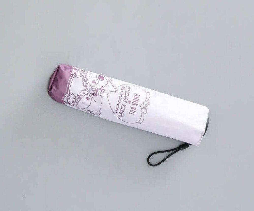 AURORA 【 ANNA SUI（アナ スイ）】マイメロディ&クロミ 晴雨兼用傘（折りたたみ傘）シルエット 