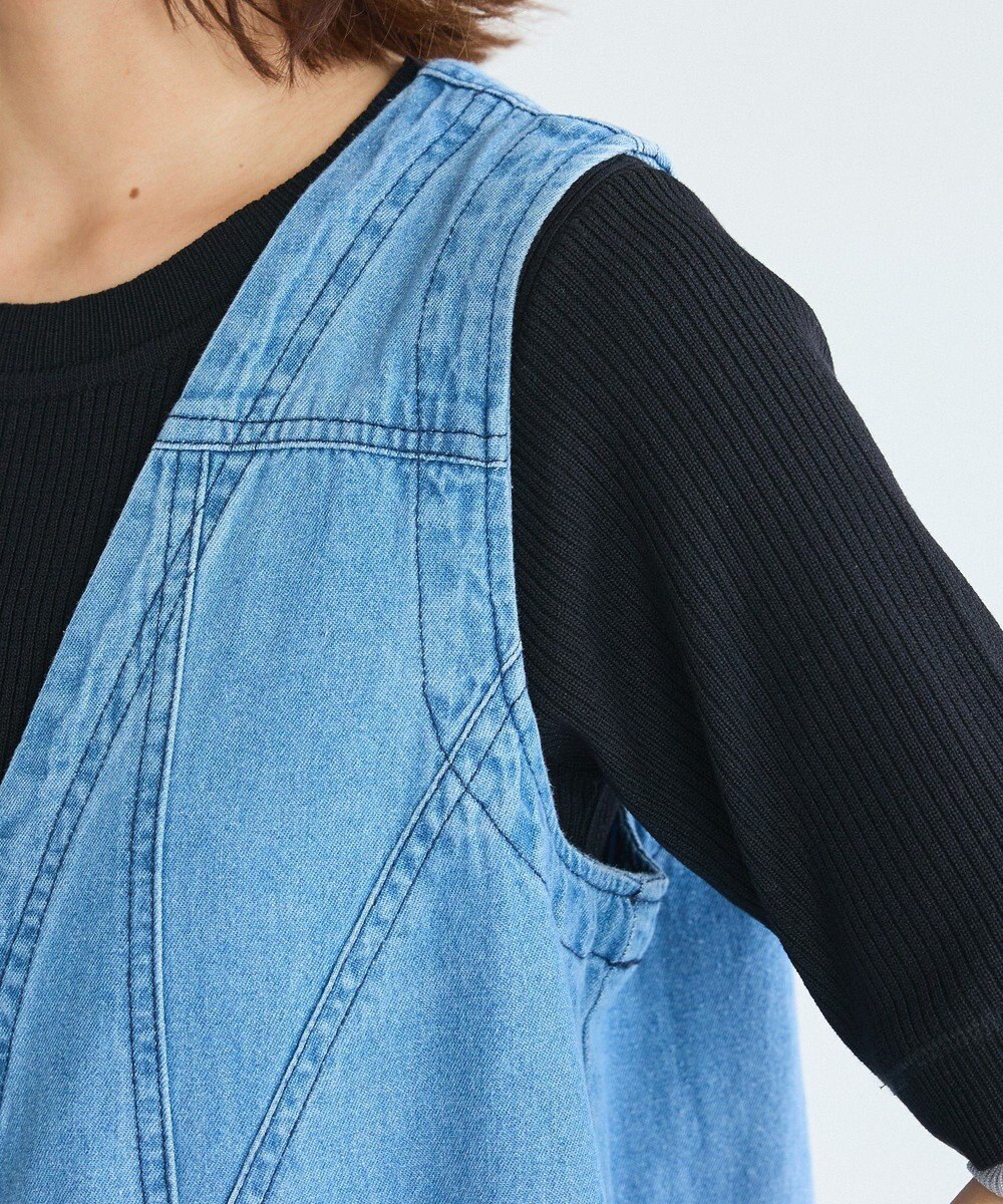 Green Parks ・ＳＵＧＡＲ　ＳＰＯＯＮ　Ｗ－ＺＩＰデニムロングワンヒ 