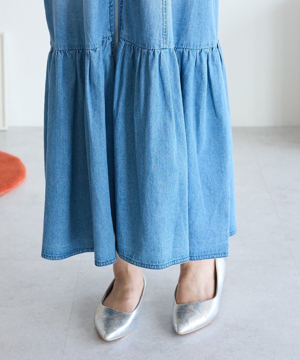 Green Parks ・ＳＵＧＡＲ　ＳＰＯＯＮ　Ｗ－ＺＩＰデニムロングワンヒ 