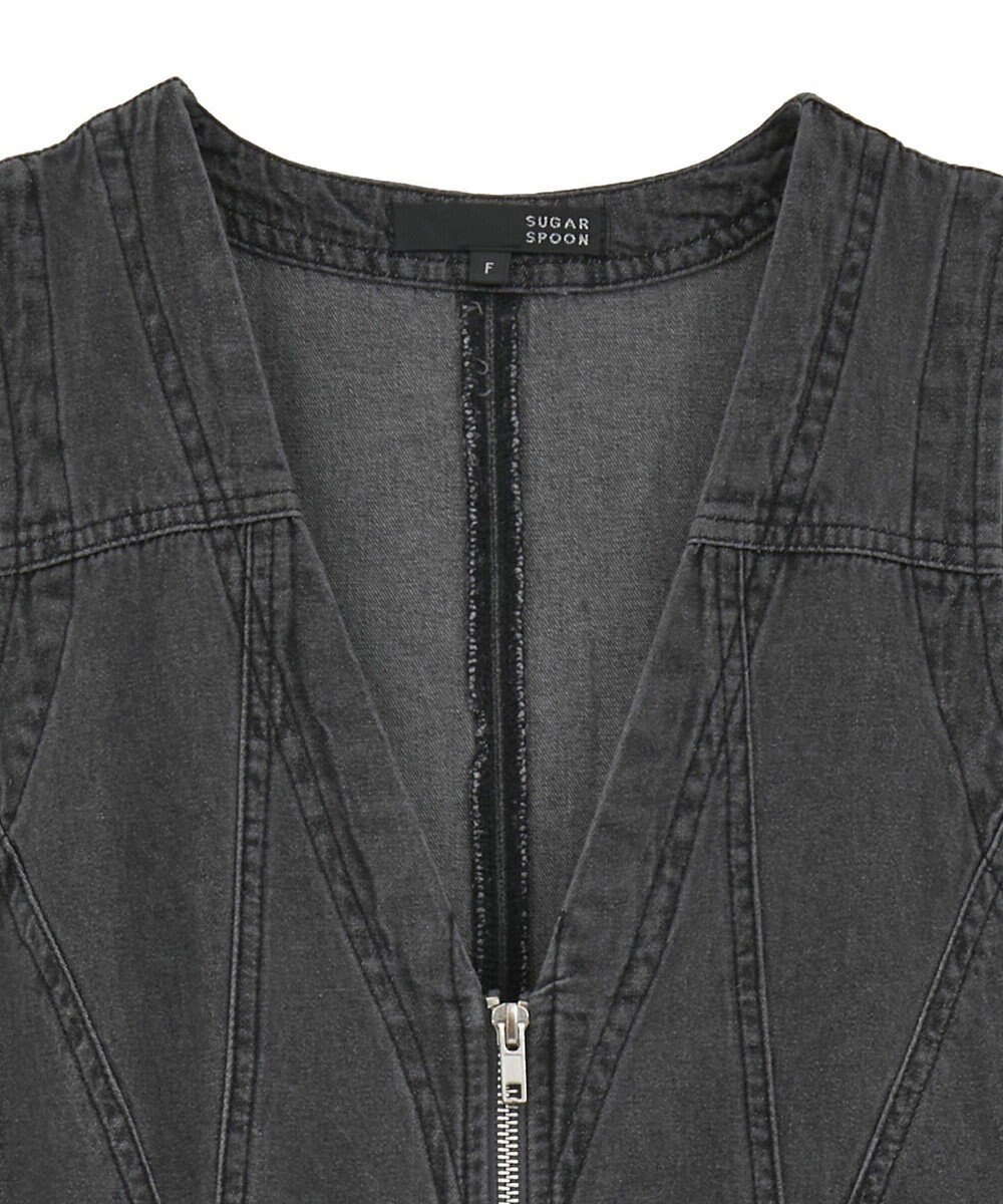 Green Parks ・ＳＵＧＡＲ　ＳＰＯＯＮ　Ｗ－ＺＩＰデニムロングワンヒ 