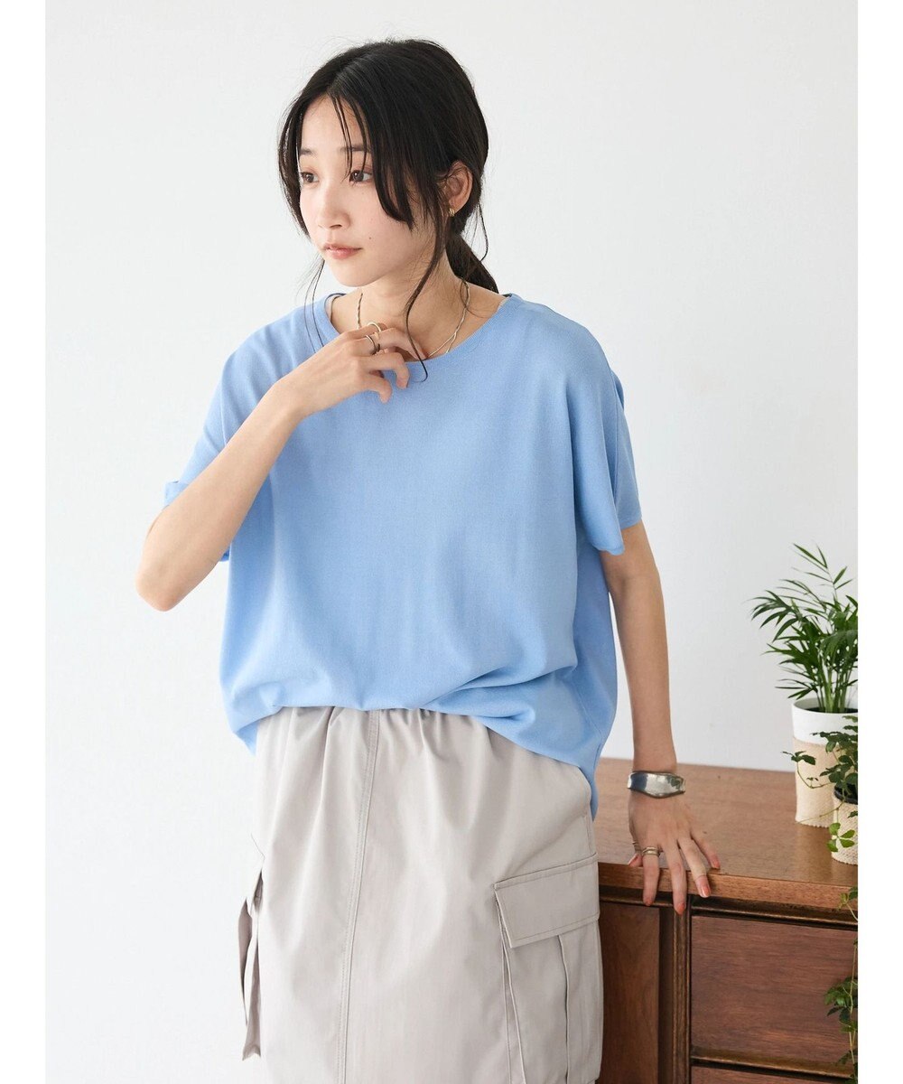 CRAFT STANDARD BOUTIQUE UVカット/接触冷感/洗える/ 半袖ニットプルオーバー 