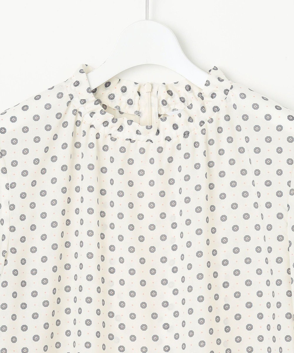 J.PRESS LADIES 【洗える】ジオメトリックプリント ブラウス 