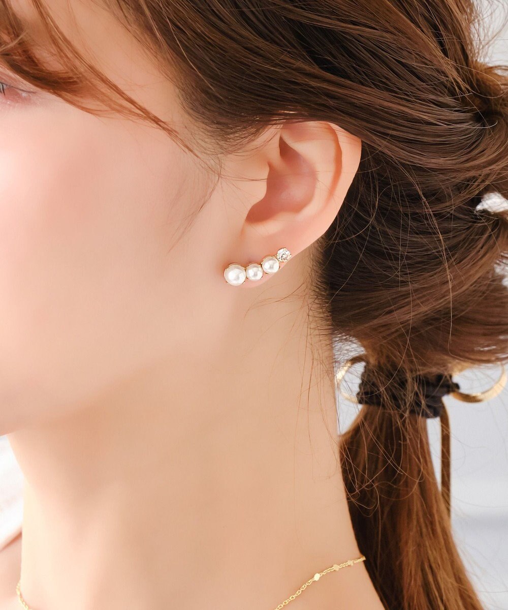 Phoebe <オンワード限定セット>Rio de laパールピアス×フォーマルパールビジューサークルブローチ 